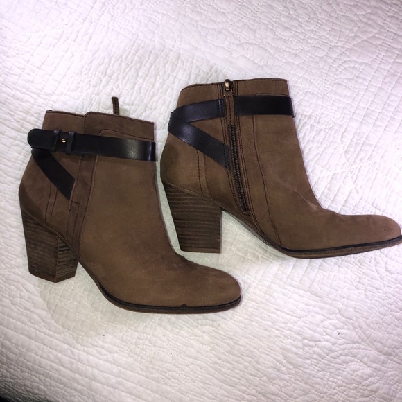 FRANCO SARTO Dotty Ankle Boots Tan Leather Sz 9 - Picture 3 of 14